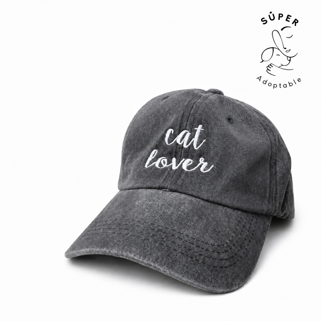 Gorra Cat Lover Negro