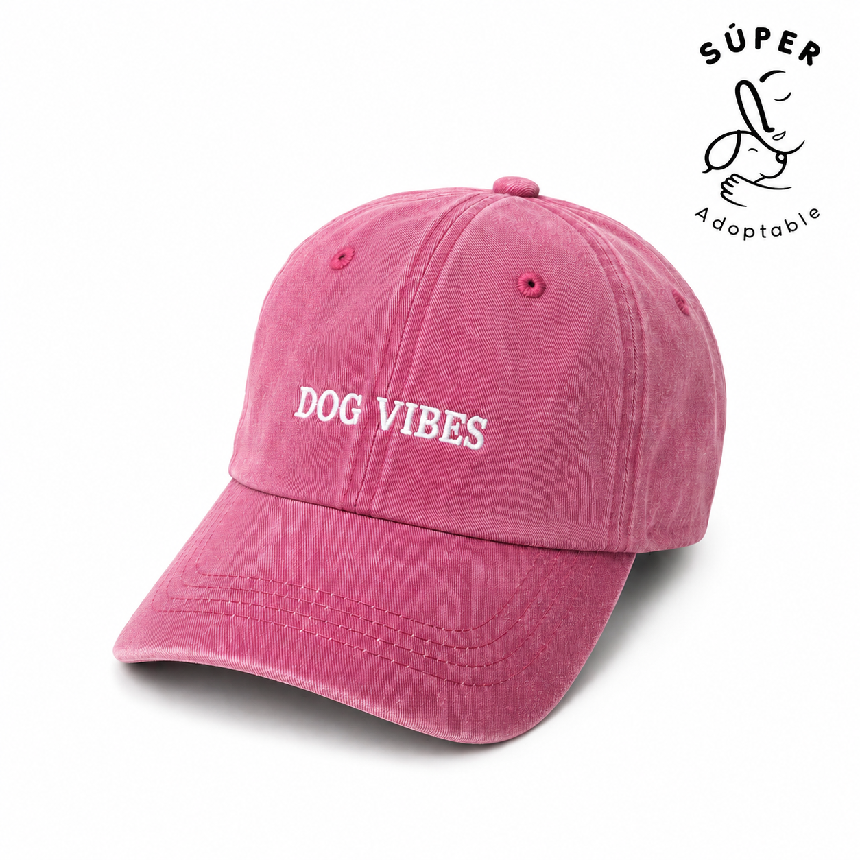 Gorra Dog Vibes Rosa